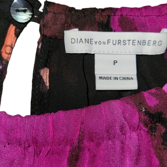 NWOT Diane von Furstenberg Pania Dancing Explosion Grecian Halter Blouse… - Picture 3 of 7